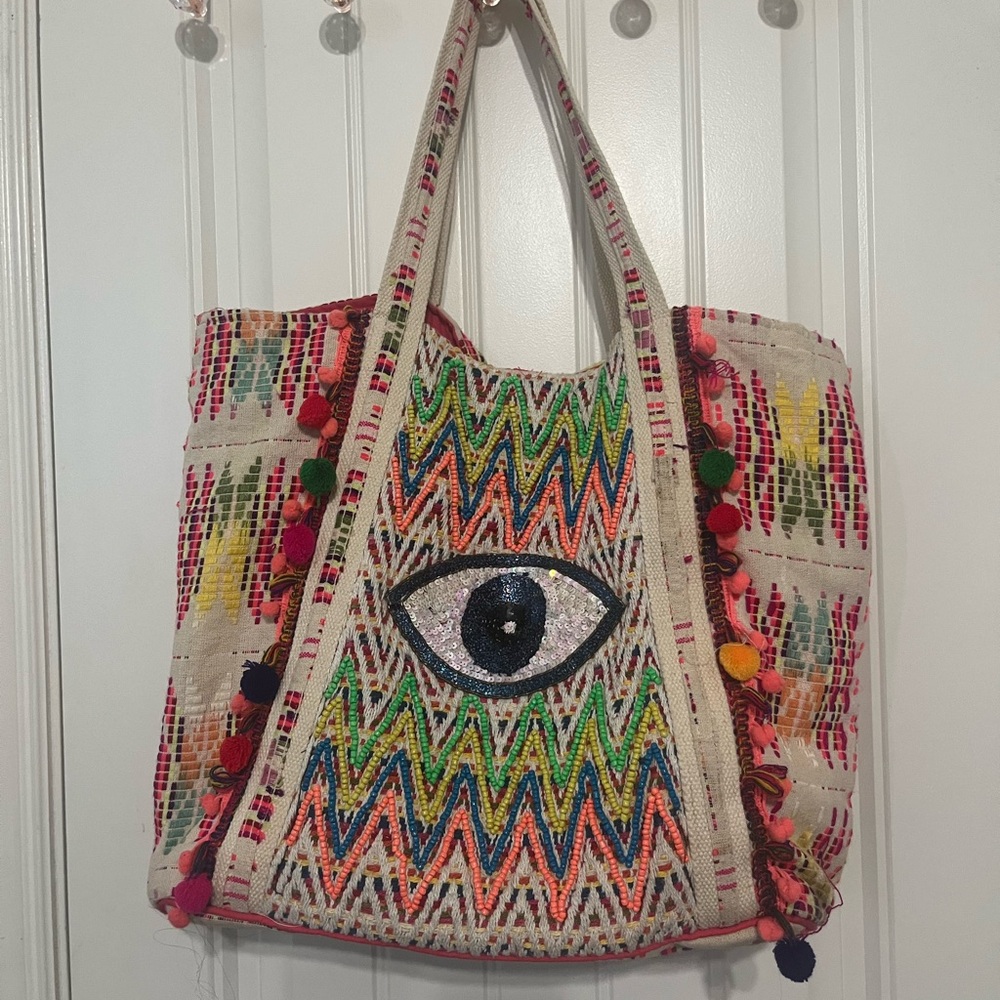 Colorful Eye Pattern Tote Bag
